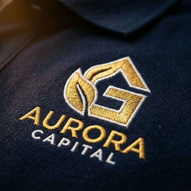 Détail broderie logo sur polo — atelier OSIOM à Besançon