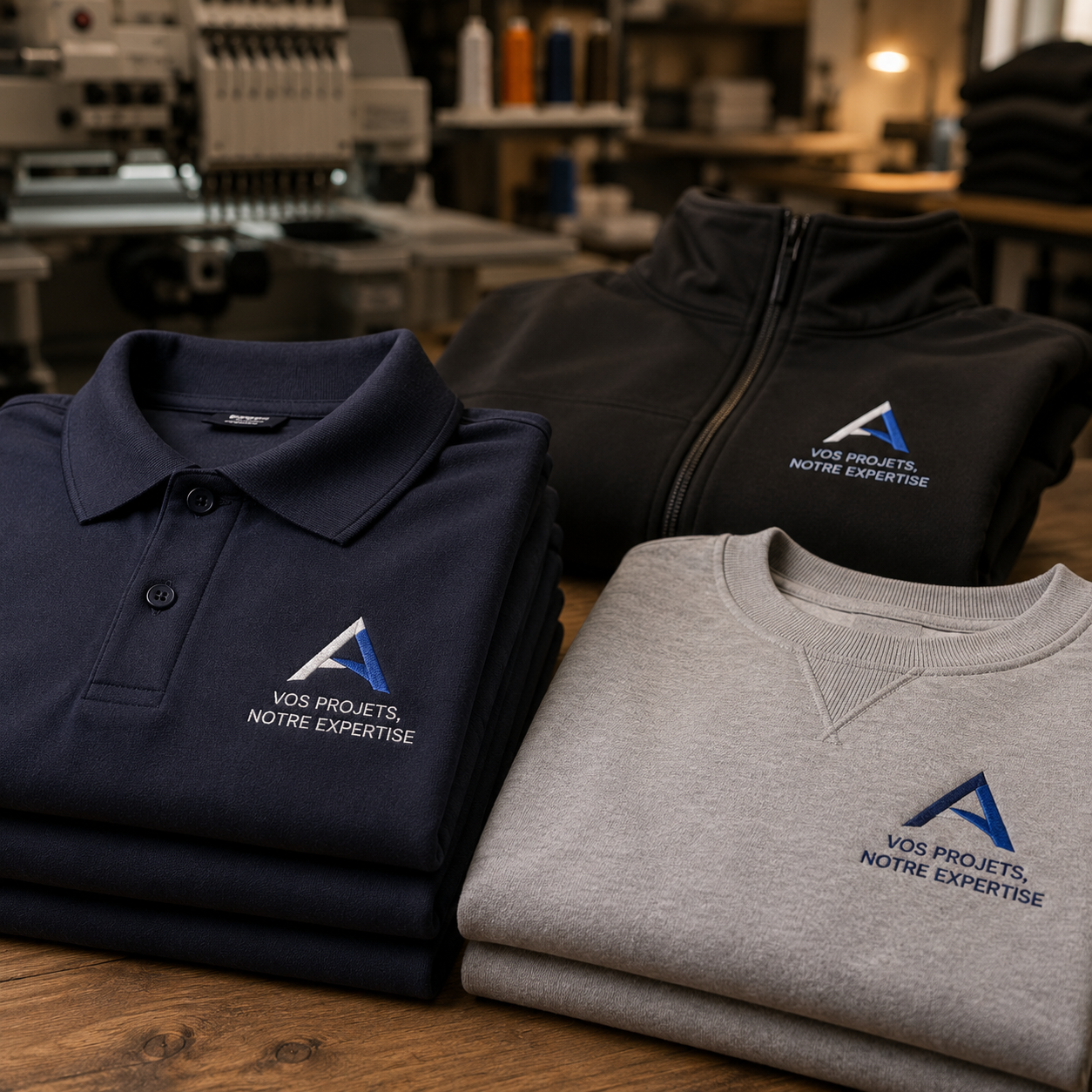 Polo, veste et sweat personnalisés pour une équipe
